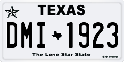 TX license plate DMI1923