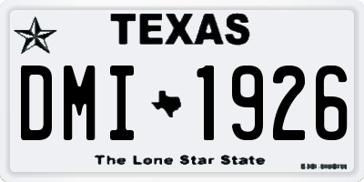 TX license plate DMI1926