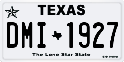 TX license plate DMI1927