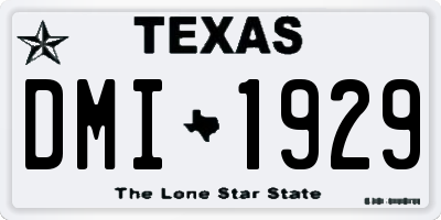 TX license plate DMI1929