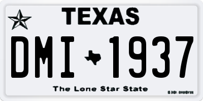 TX license plate DMI1937