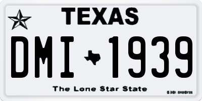 TX license plate DMI1939