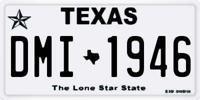 TX license plate DMI1946