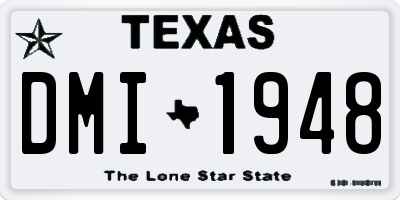 TX license plate DMI1948