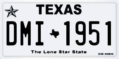 TX license plate DMI1951