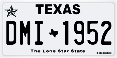 TX license plate DMI1952