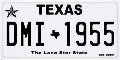 TX license plate DMI1955