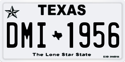 TX license plate DMI1956