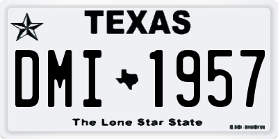 TX license plate DMI1957