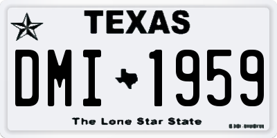 TX license plate DMI1959