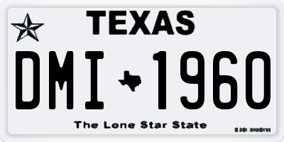 TX license plate DMI1960