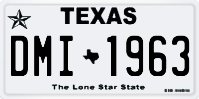 TX license plate DMI1963