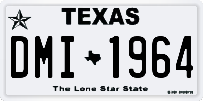 TX license plate DMI1964