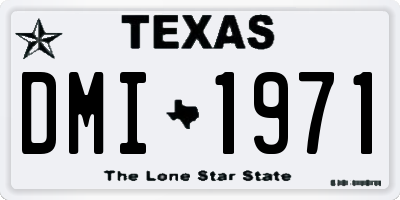 TX license plate DMI1971