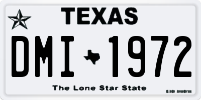 TX license plate DMI1972