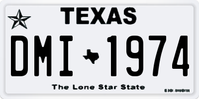 TX license plate DMI1974