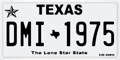 TX license plate DMI1975