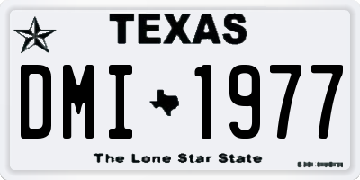 TX license plate DMI1977