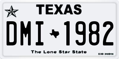 TX license plate DMI1982