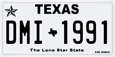 TX license plate DMI1991