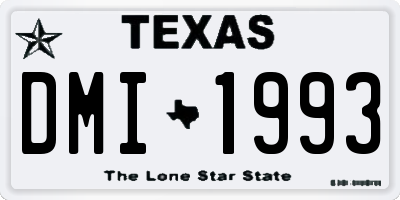 TX license plate DMI1993