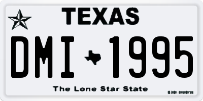 TX license plate DMI1995