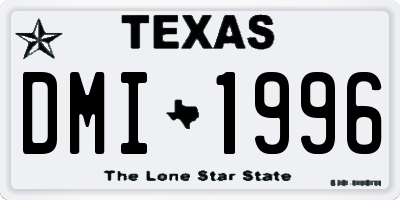 TX license plate DMI1996