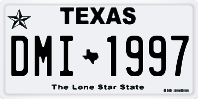 TX license plate DMI1997