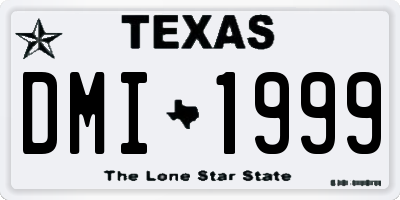 TX license plate DMI1999