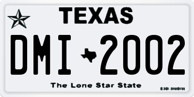 TX license plate DMI2002