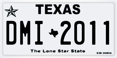TX license plate DMI2011