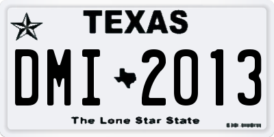 TX license plate DMI2013