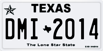 TX license plate DMI2014