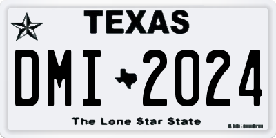TX license plate DMI2024