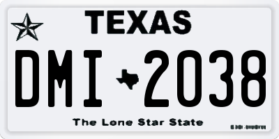 TX license plate DMI2038