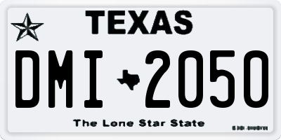 TX license plate DMI2050