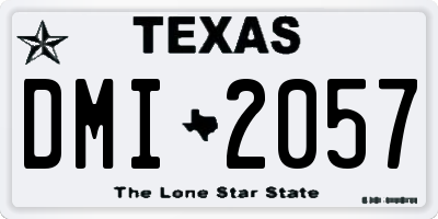 TX license plate DMI2057