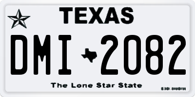 TX license plate DMI2082