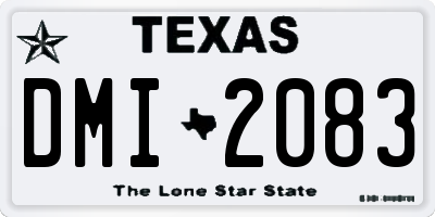 TX license plate DMI2083