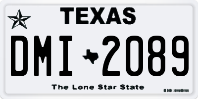 TX license plate DMI2089
