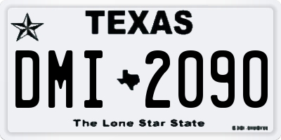 TX license plate DMI2090