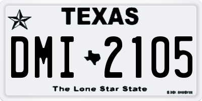 TX license plate DMI2105