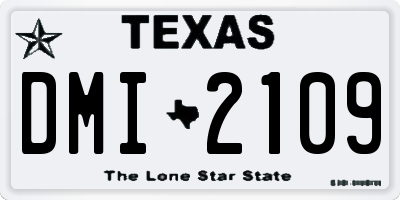 TX license plate DMI2109