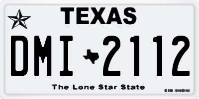 TX license plate DMI2112