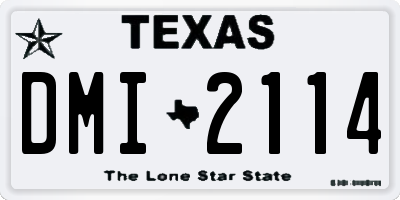TX license plate DMI2114