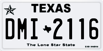 TX license plate DMI2116