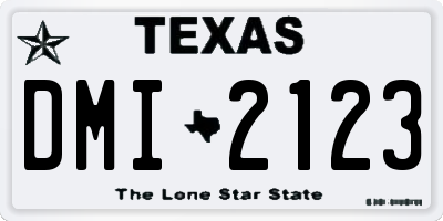 TX license plate DMI2123
