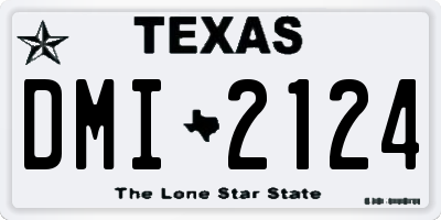 TX license plate DMI2124
