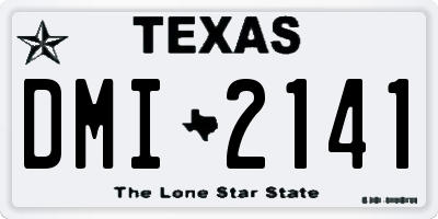 TX license plate DMI2141
