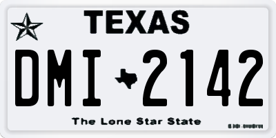 TX license plate DMI2142